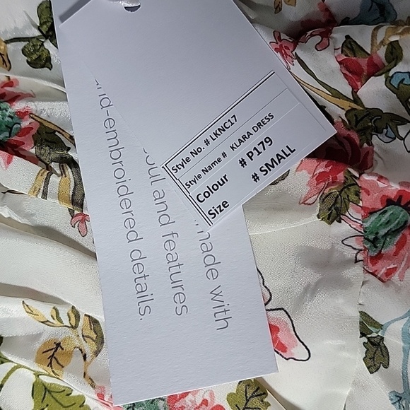 Love Kyla "Klara Dress" Floral Sleeveless Dress, Size S, Hand Embroidered, NWT - Picture 10 of 10